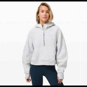 Lululemon Scuba Oversized Half-Zipped Hoodie Heathered Core Ultra Light Grey